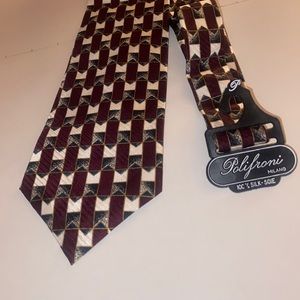 Polfroni Milano 100% silk tie Designer